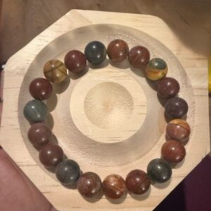 Red Creek Jasper “Red Turquoise” Beaded Bracelet